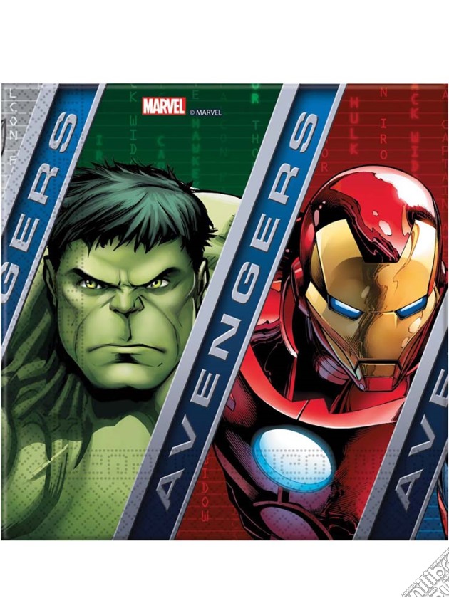 Marvel: Avengers - Power - 20 Tovaglioli Carta Doppio Velo 33x33 Cm gioco