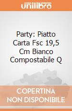 Party: Piatto Carta Fsc 19,5 Cm Bianco Compostabile Q gioco