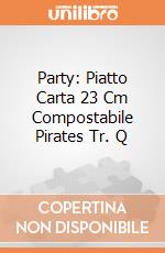 Party: Piatto Carta 23 Cm Compostabile Pirates Tr. Q gioco