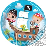 Party: Piatto Carta 23 Cm Compostabile Pirates Tr. Q giochi