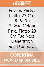 Procos Party: Piatto 23 Cm 8 Pz Ng * Solid Colour Pink. Piatto 23 Cm Fsc Next Generation Solid Colour Pink giochi