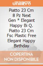 Piatto 23 Cm 8 Pz Next Gen * Elegant Happy Bi Q. Piatto 23 Cm Fsc Plastic Free Elegant Happy Birthday gioco