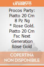 Procos Party: Piatto 20 Cm 8 Pz Ng * Rose Gold. Piatto 20 Cm Fsc Next Generation Rose Gold giochi