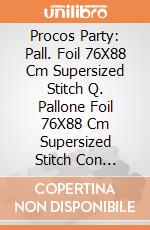 Procos Party: Pall. Foil 76X88 Cm Supersized Stitch Q. Pallone Foil 76X88 Cm Supersized Stitch Con Cannuccia E Nastro giochi