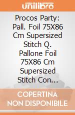 Procos Party: Pall. Foil 75X86 Cm Supersized Stitch Q. Pallone Foil 75X86 Cm Supersized Stitch Con Cannuccia E Nastro giochi