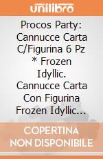 Procos Party: Cannucce Carta C/Figurina 6 Pz * Frozen Idyllic. Cannucce Carta Con Figurina Frozen Idyllic Wonder giochi