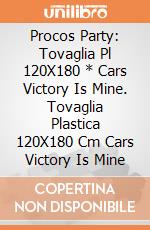Procos Party: Tovaglia Pl 120X180 * Cars Victory Is Mine. Tovaglia Plastica 120X180 Cm Cars Victory Is Mine giochi
