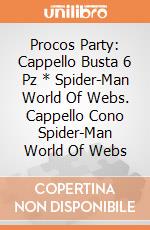Procos Party: Cappello Busta 6 Pz * Spider-Man World Of Webs. Cappello Cono Spider-Man World Of Webs giochi