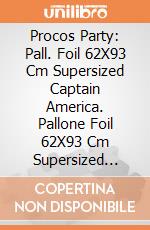 Procos Party: Pall. Foil 62X93 Cm Supersized Captain America. Pallone Foil 62X93 Cm Supersized Captain America Con Nastro giochi