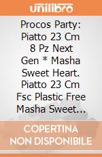 Procos Party: Piatto 23 Cm 8 Pz Next Gen * Masha Sweet Heart. Piatto 23 Cm Fsc Plastic Free Masha Sweet Heart giochi