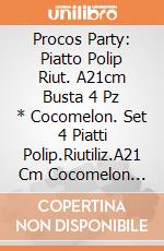 Procos Party: Piatto Polip Riut. A21cm Busta 4 Pz * Cocomelon. Set 4 Piatti Polip.Riutiliz.A21 Cm Cocomelon Birthday giochi