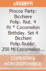 Procos Party: Bicchiere Polip. Riut. 4 Pz * Cocomelon Birthday. Set 4 Bicchieri Polip.Riutiliz: 250 Ml Cocomelon Birthday giochi