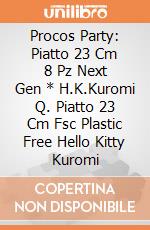 Procos Party: Piatto 23 Cm 8 Pz Next Gen * H.K.Kuromi Q. Piatto 23 Cm Fsc Plastic Free Hello Kitty Kuromi giochi
