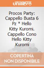 Procos Party: Cappello Busta 6 Pz * Hello Kitty Kuromi. Cappello Cono Hello Kitty Kuromi giochi