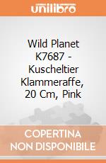 Wild Planet K7687 - Kuscheltier Klammeraffe, 20 Cm, Pink gioco