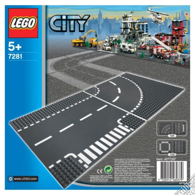 Lego 7281 - City - Incrocio A T E Curva gioco di Lego