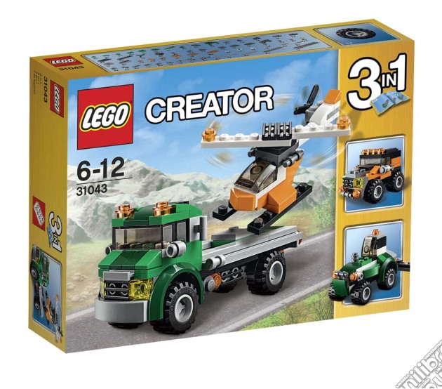 Lego 31043 - Creator - Trasportatore Di Elicotteri 3 In 1 gioco di Lego