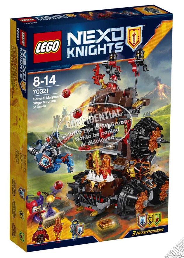 Lego 70321 - Nexo Knights - La Macchina D'Assedio Del Generale Magma gioco di Lego