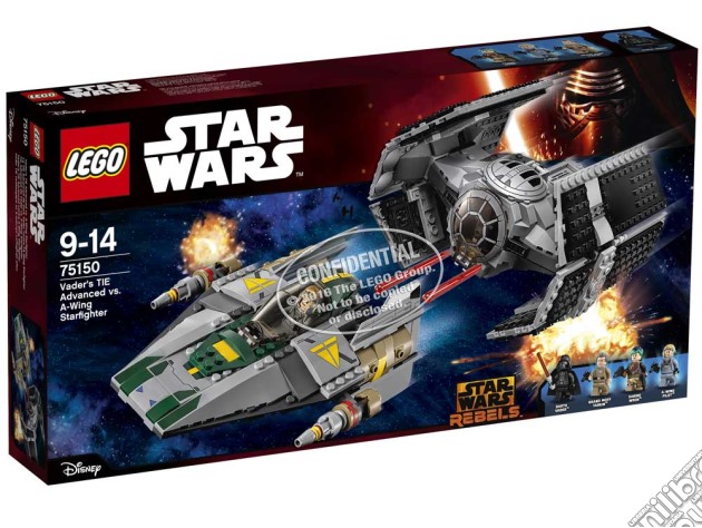 Lego 75150 - Star Wars - Tie Advanced Di Vader Contro A-Wing Star gioco di Lego
