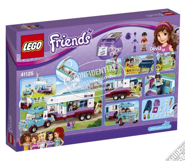 Lego 41125 - Friends - Rimorchio Veterinario Dei Cavalli gioco di Lego