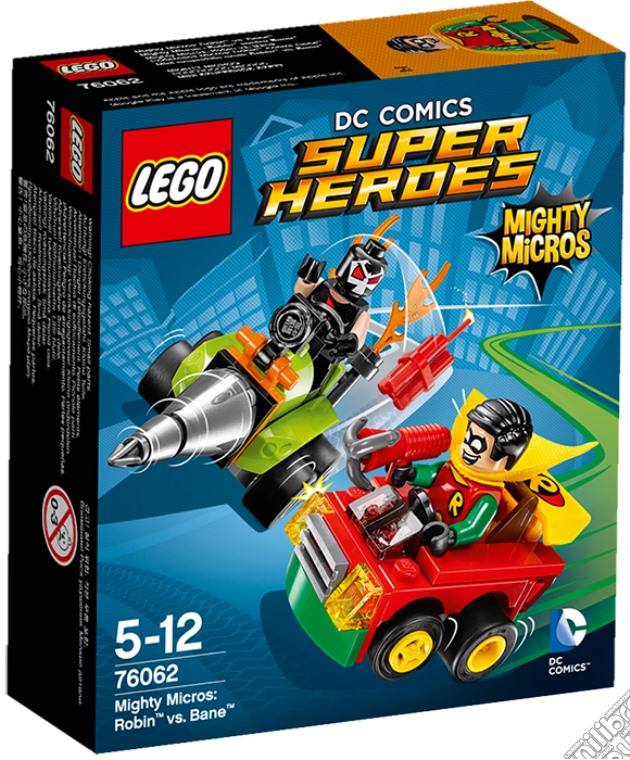 Lego 76062 - Dc Comics Super Heroes - Mighty Micros - Robin Contro Bane gioco di Lego