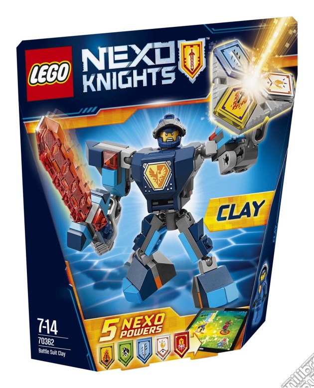 Lego 70362 - Nexo Knights - Ultimate Knights - Clay Da Battaglia gioco