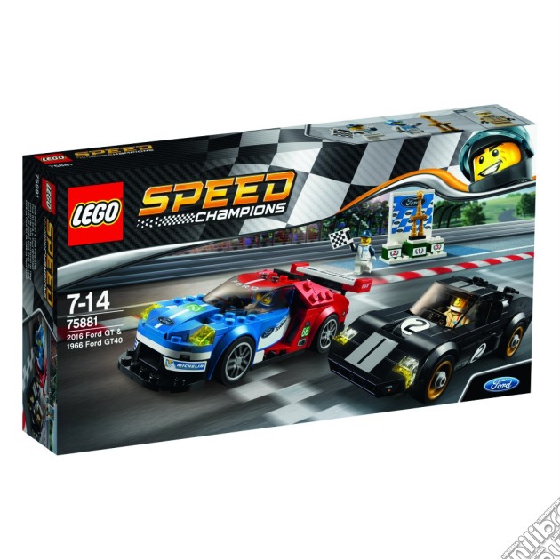 Lego 75881 - Speed Champions - Ford Gt 2016 E Ford Gt40 1966 gioco