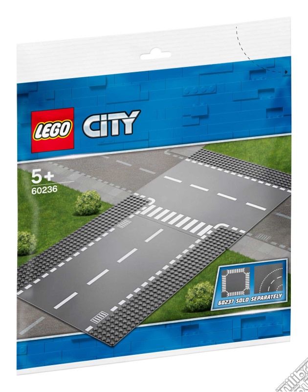 Lego 60236 - City Supplementary - Rettilineo E Incrocio A T gioco di Lego