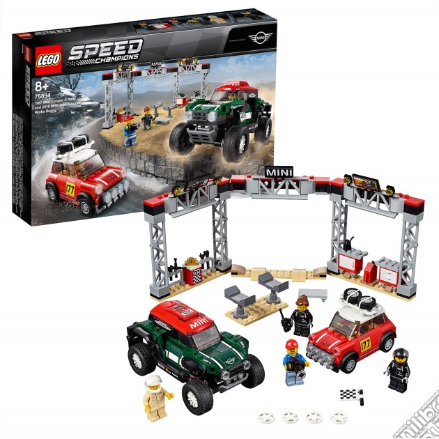 Lego Speed Champions (75894). 1967 Mini Cooper S Rally and 2018 MINI John Cooper Works Buggy gioco