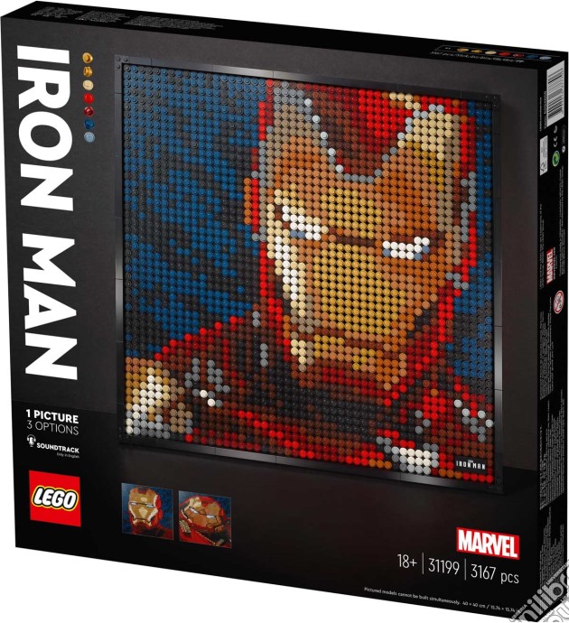 Lego 31199 - Wall Art Mosaico - Marvel Iron Man gioco