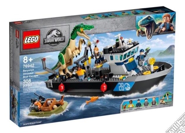 Lego: 76942 - Jurassic World - Fuga Sulla Barca Dai Dinosauri Baryonyx gioco