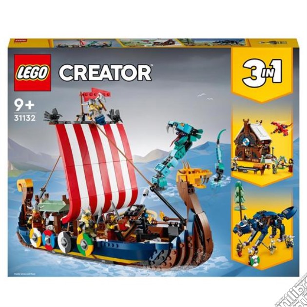 Lego 31132 - Lego Creator - Nave Vichinga E Jormungandr gioco