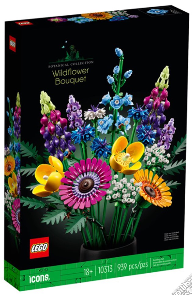 Lego: 10313 - Icons - Bouquet Fiori Selvatici, Gioco Lego