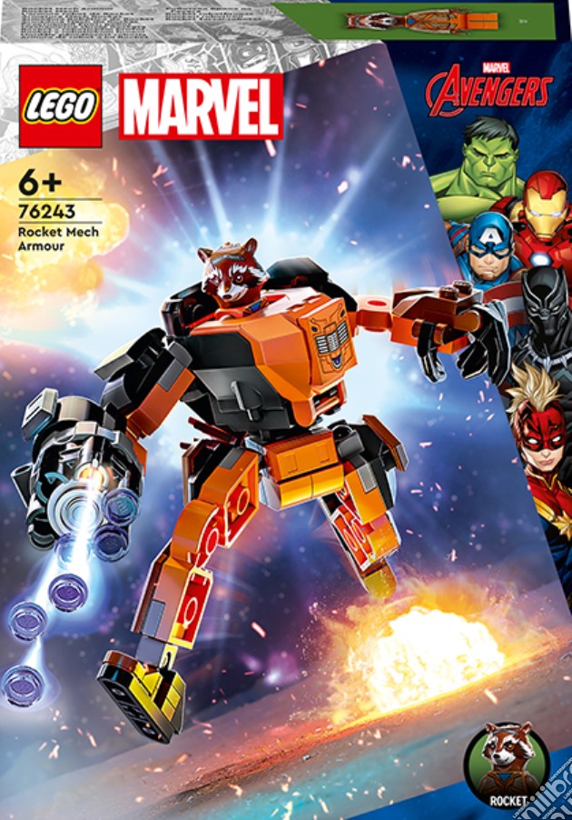 Marvel: Lego 76243 - Super Heroes - Armatura Mech Rocket gioco