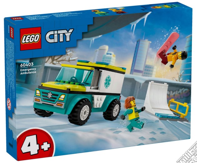 Lego: 60403 - City Great Vehicles - Ambulanza Di Emergenza E Snowboarder gioco