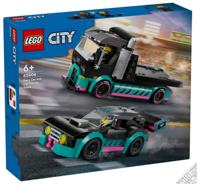 Lego: 60406 - City Great Vehicles - Auto Da Corsa E Trasportatore gioco