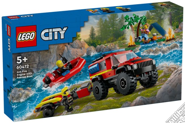 Lego: 60412 - City Fire - Fuoristrada Antincendio E Gommone Di Salvataggio gioco