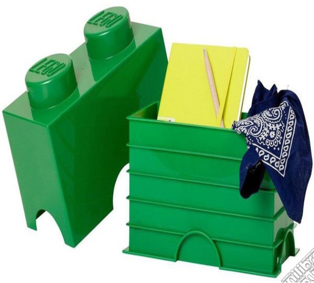 Contenitore LEGO Brick 2 Verde gioco di GAF