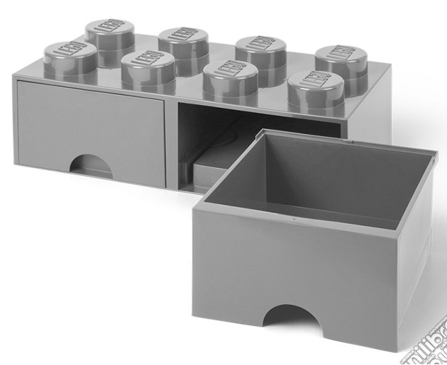 Contenitore LEGO Brick 8 Cassetto Grigio gioco di GCON