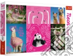 Trefl: Puzzle 1000 Neon Color Line - Crazy Animals