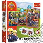 Fireman Sam: Trefl - Puzzle 2In1 + Memos - Fireman Sam'S Squad