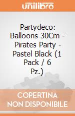 Partydeco: Balloons 30Cm - Pirates Party - Pastel Black (1 Pack / 6 Pz.) giochi
