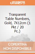 Tranparent Table Numbers, Gold, 7X12cm (1 Pkt / 20 Pc.) giochi