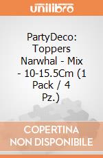 PartyDeco: Toppers Narwhal - Mix - 10-15.5Cm (1 Pack / 4 Pz.) giochi
