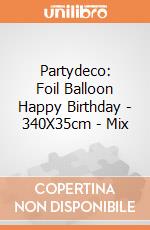 Partydeco: Foil Balloon Happy Birthday - 340X35cm - Mix giochi