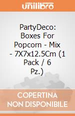PartyDeco: Boxes For Popcorn - Mix - 7X7x12.5Cm (1 Pack / 6 Pz.) giochi