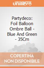 Partydeco: Foil Balloon Ombre Ball - Blue And Green - 35Cm giochi