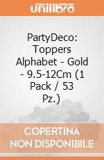PartyDeco: Toppers Alphabet - Gold - 9.5-12Cm (1 Pack / 53 Pz.) giochi