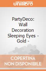 PartyDeco: Wall Decoration Sleeping Eyes - Gold - giochi