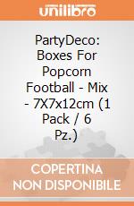 PartyDeco: Boxes For Popcorn Football - Mix - 7X7x12cm (1 Pack / 6 Pz.) giochi